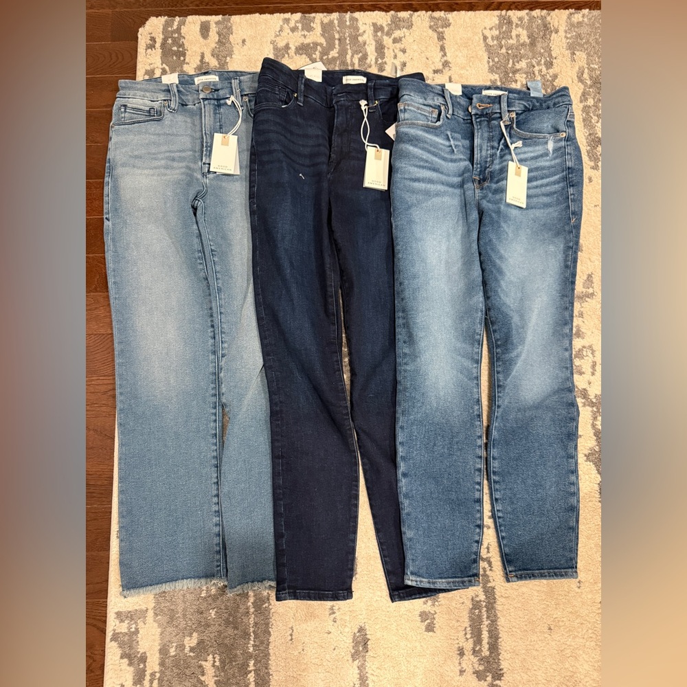 Good American - Good Legs & Good Waist Jeans - Size 6/28 - $200 for all 3